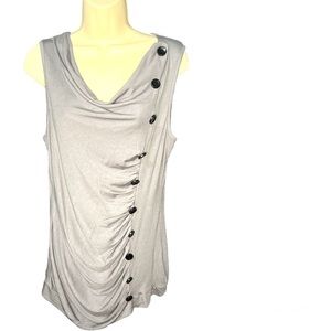 Theresa Exotic Apparel 2XL top. Gray With black button accents. Great condition.